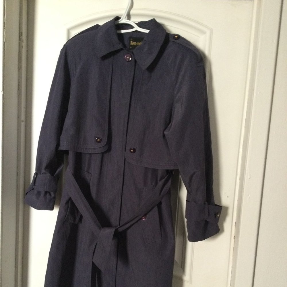 Women's Fen Nelli Long Trench coat Jacket 9/10 gently used made in China